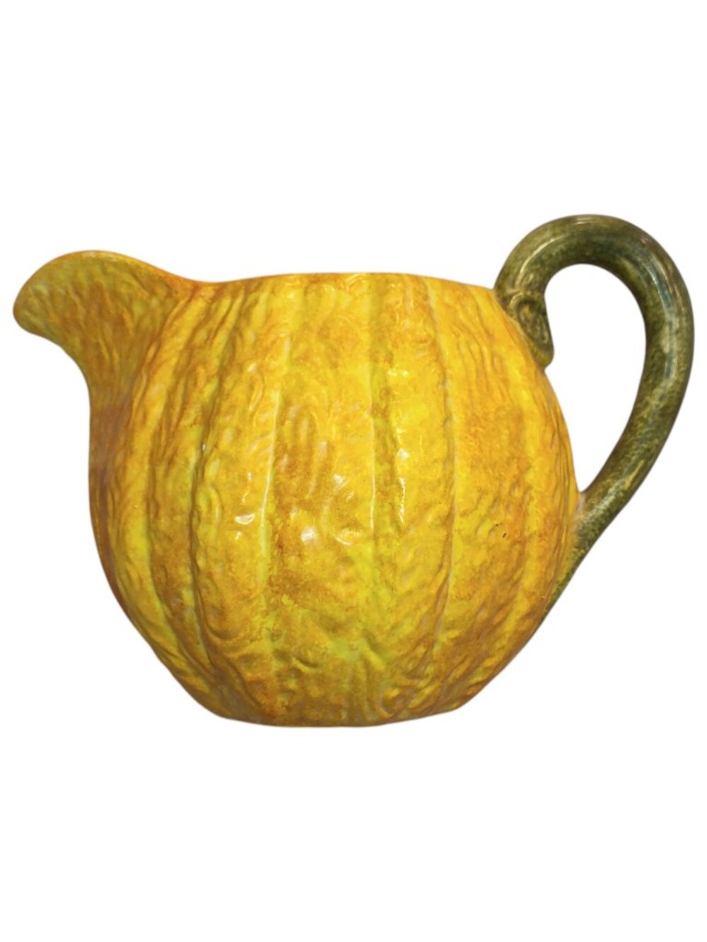 Vintage Fall CB Pottery Italian Ceramic Pumpkin/Gourd/Squash Pitcher